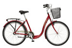 TARJOUS! Tunturi Relax polkupyörä 3 vaihteinen jalkajarru. Matalarunkopyörä vm.2022 Väri;Pun/kulta.